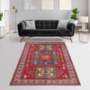 Kazak Rug Handmade Red Medallion 4x6 ft