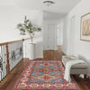 Kazak Rug Handmade Blue Medallion 4x6 ft