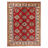 Kazak Rug Handmade Red Medallion 4x7 ft