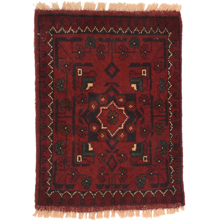 Handmade Wool Doormat Red Floral