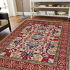 Kazak Rug Handmade Ivory Medallion 4x7 ft