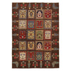 Bakhtiar Area Rug Handmade Brown Floral 4x7 ft
