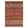 Khurjeen Area Rug Handmade Multi Curvilinear 4x6 ft