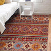 Khurjeen Area Rug Handmade Multi Curvilinear 4x6 ft