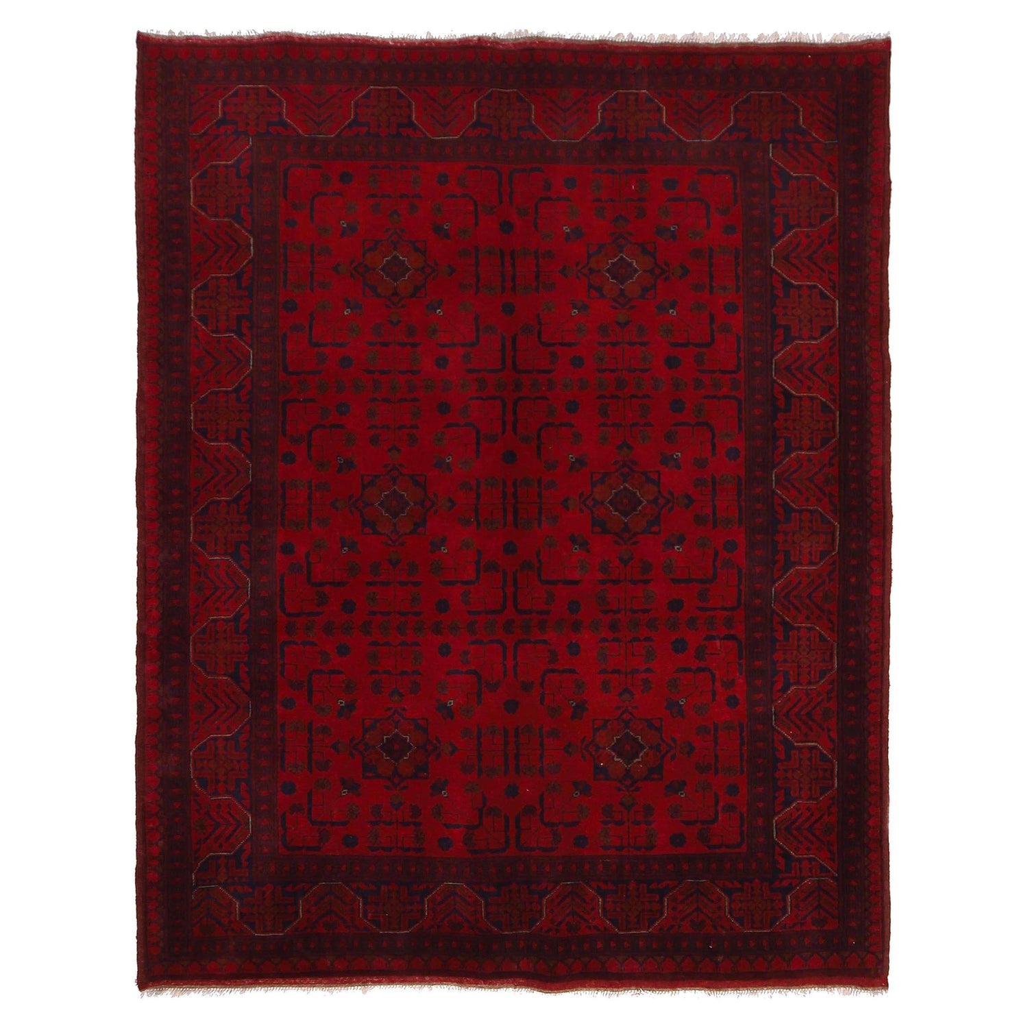 Khal Mohammadi Rug Handmade Red 4x7 ft