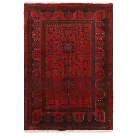 Khal Mohammadi Rug Handmade Red 3x5 ft