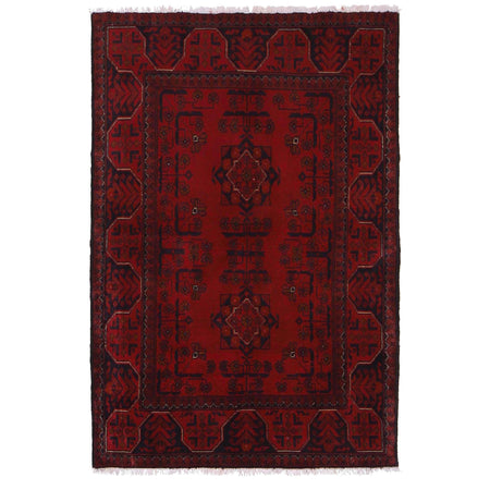 Khal Mohammadi Rug Handmade Red 3x5 ft