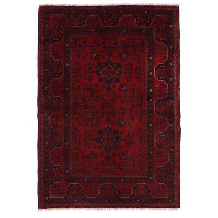 Khal Mohammadi Rug Handmade Red 3x5 ft