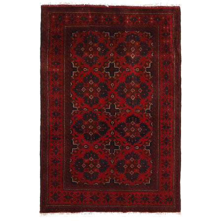 Khal Mohammadi Rug Handmade Red 3x5 ft