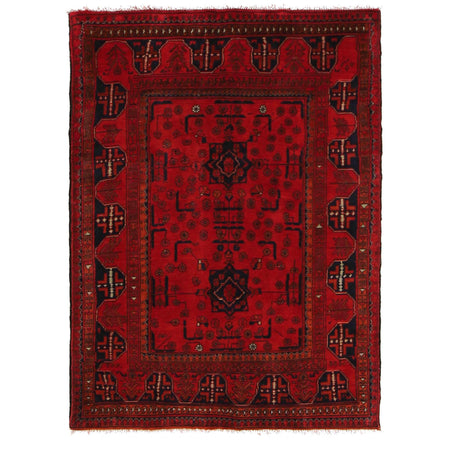 Khal Mohammadi Rug Handmade Red 3x5 ft