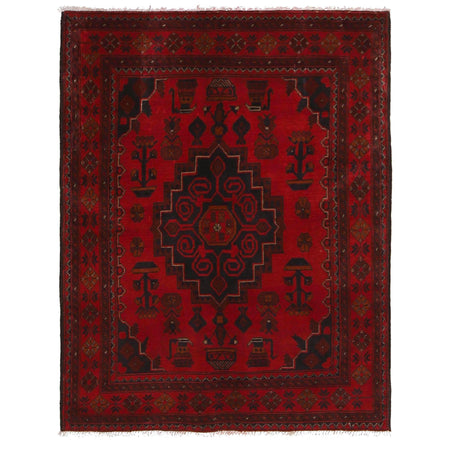 Khal Mohammadi Rug Handmade Red 3x5 ft
