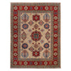 Kazak Rug Handmade Beige Medallion 4x7 ft