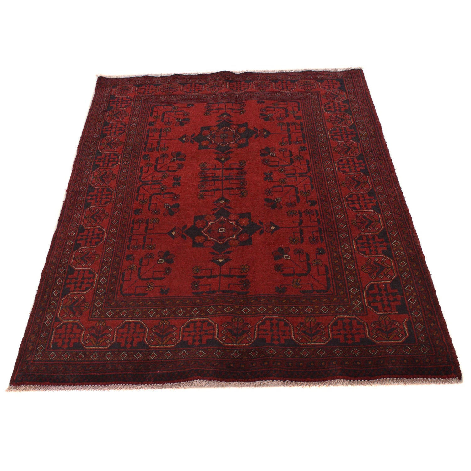 Khal Mohammadi Rug Handmade Red 3x5 ft