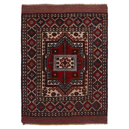 Barjasta Area Rug Handmade Multi Floral 4x6 ft
