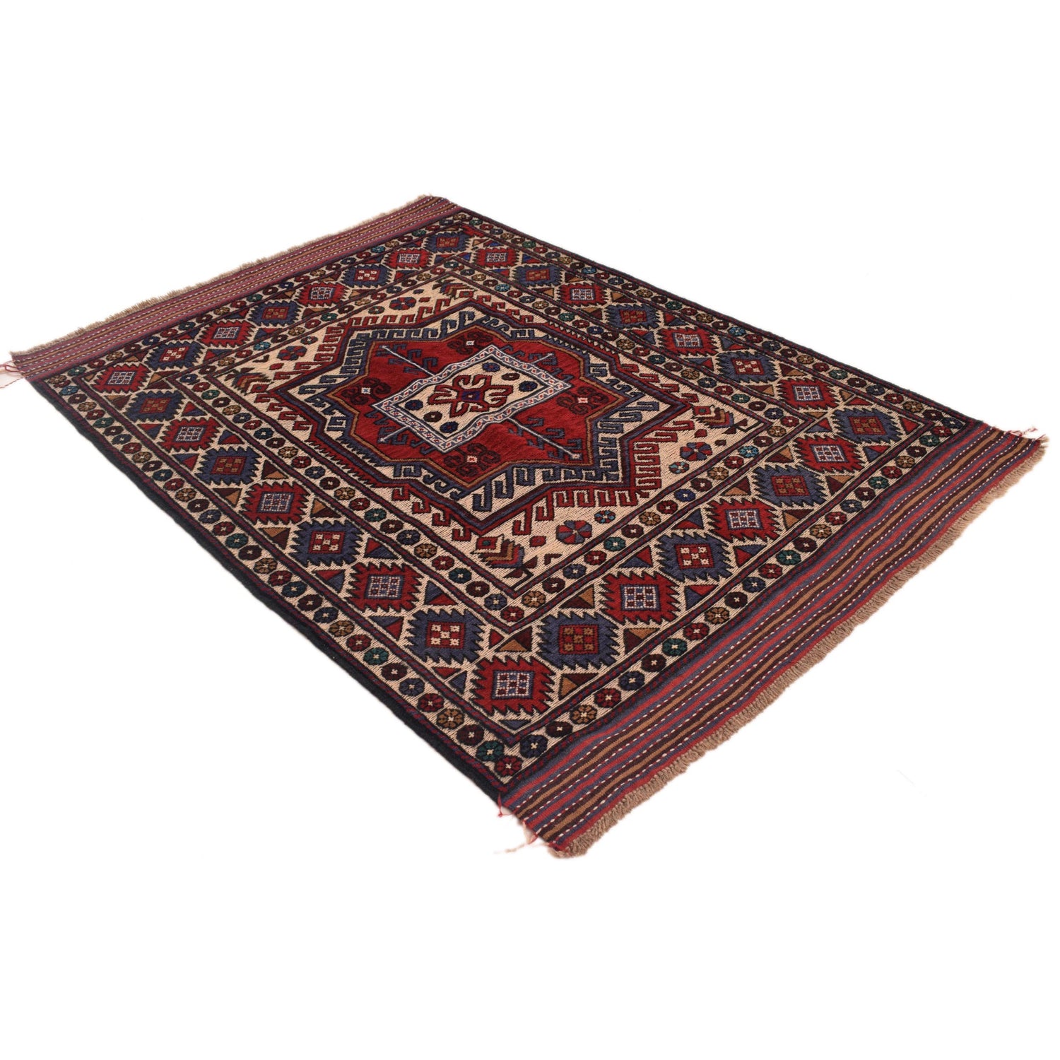 Barjasta Area Rug Handmade Multi Floral 4x6 ft
