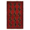 Baluchi Rug Handmade Red Geometric 2x4 ft