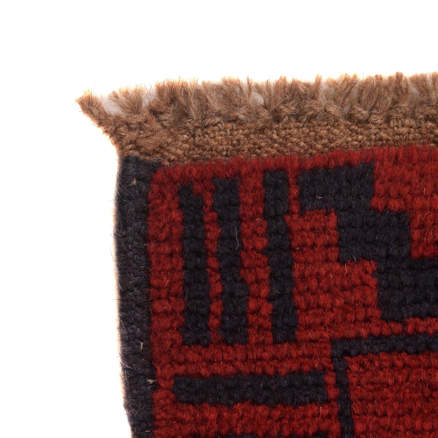 Baluchi Rug Handmade Red Geometric 2x4 ft