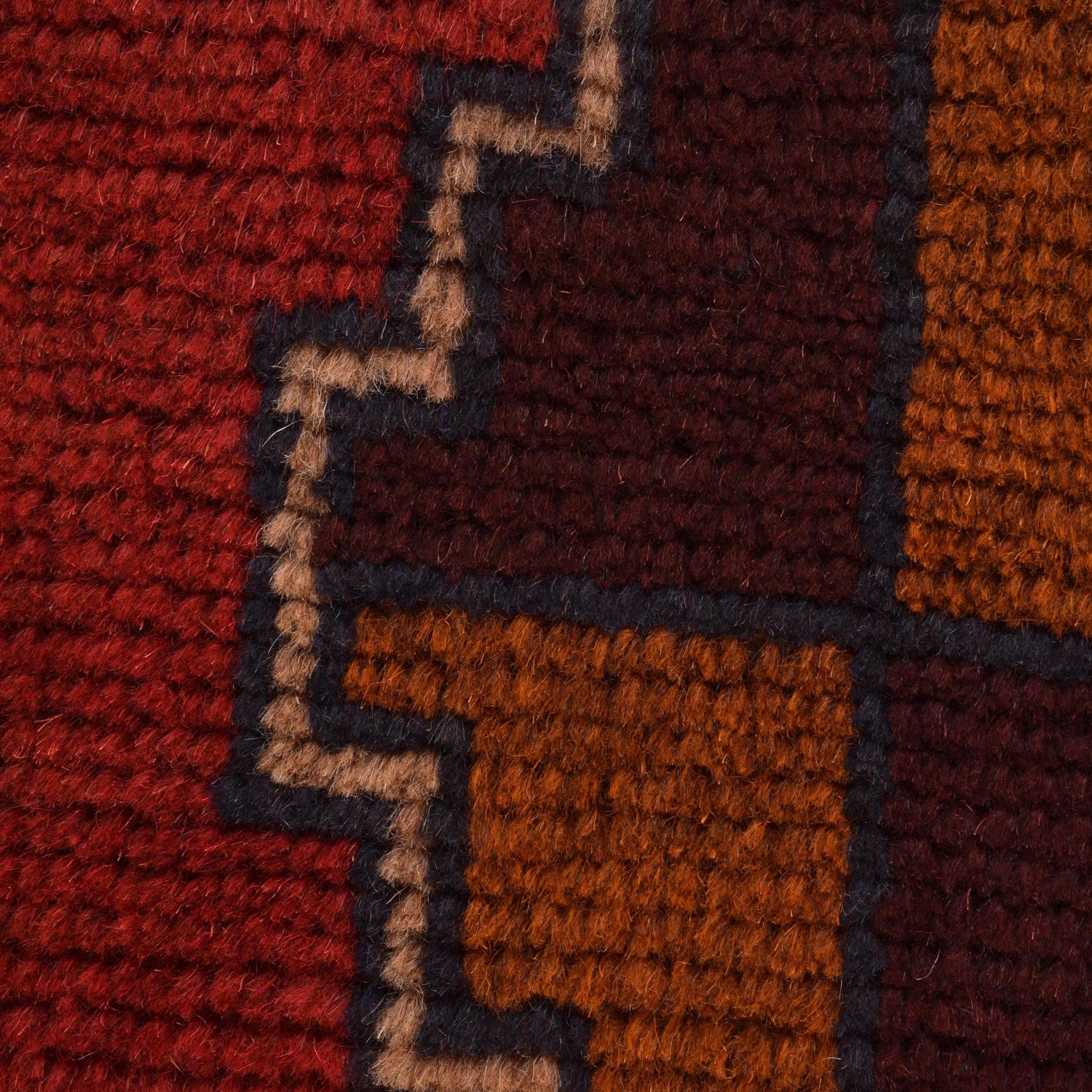 Baluchi Rug Handmade Red Geometric 2x4 ft