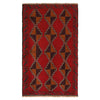 Baluchi Rug Handmade Red Geometric 3x5 ft