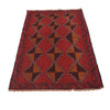 Baluchi Rug Handmade Red Geometric 3x5 ft