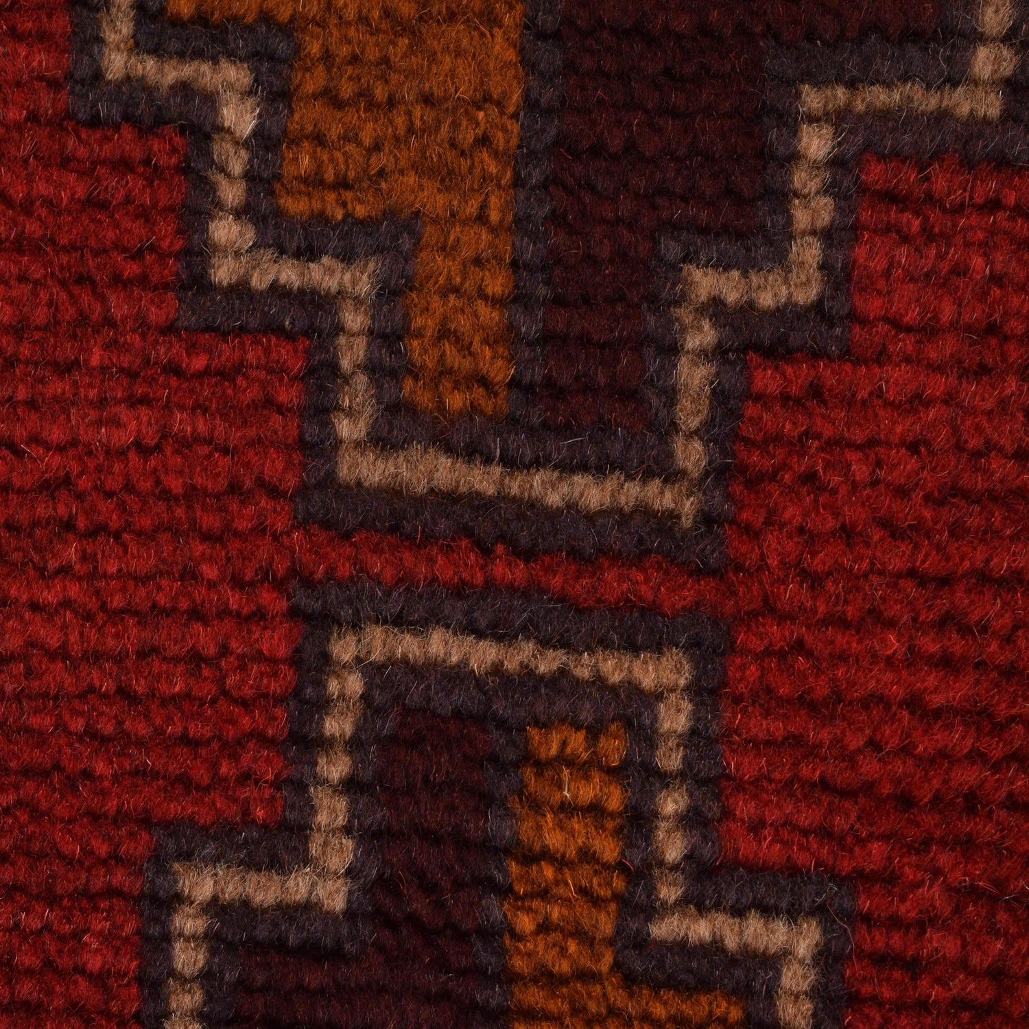 Baluchi Rug Handmade Red Geometric 3x5 ft