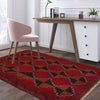 Baluchi Rug Handmade Red Geometric 3x5 ft