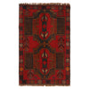 Baluchi Rug Handmade Red Geometric 2x4 ft