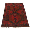 Baluchi Rug Handmade Red Geometric 2x4 ft