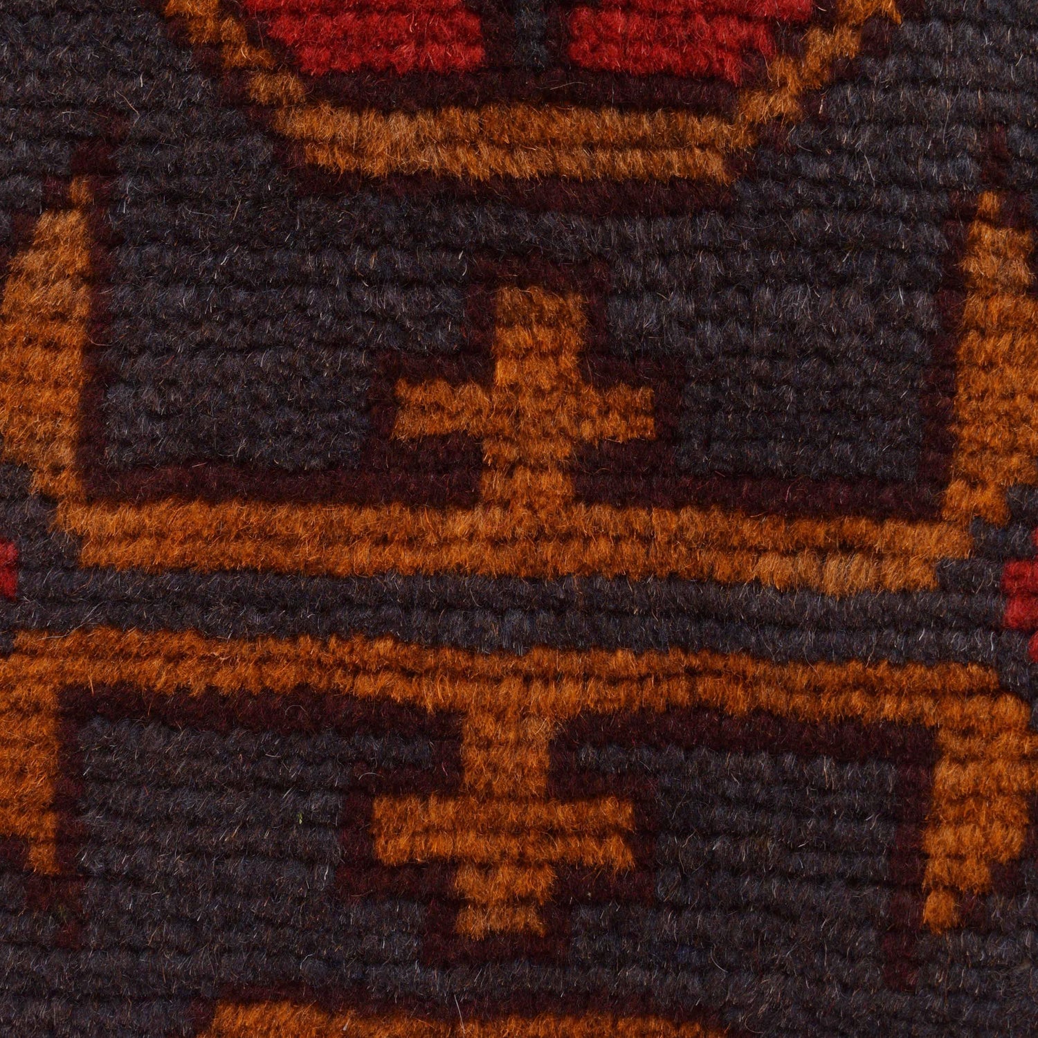 Baluchi Rug Handmade Red Geometric 2x4 ft
