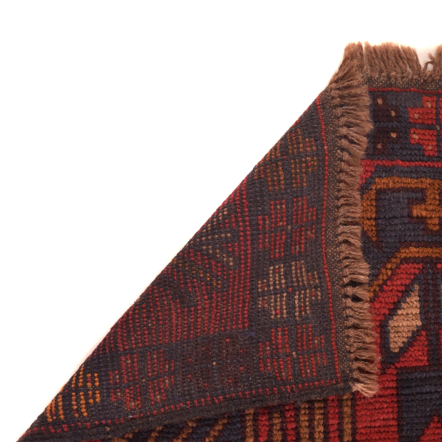 Baluchi Rug Handmade Red Geometric 2x4 ft