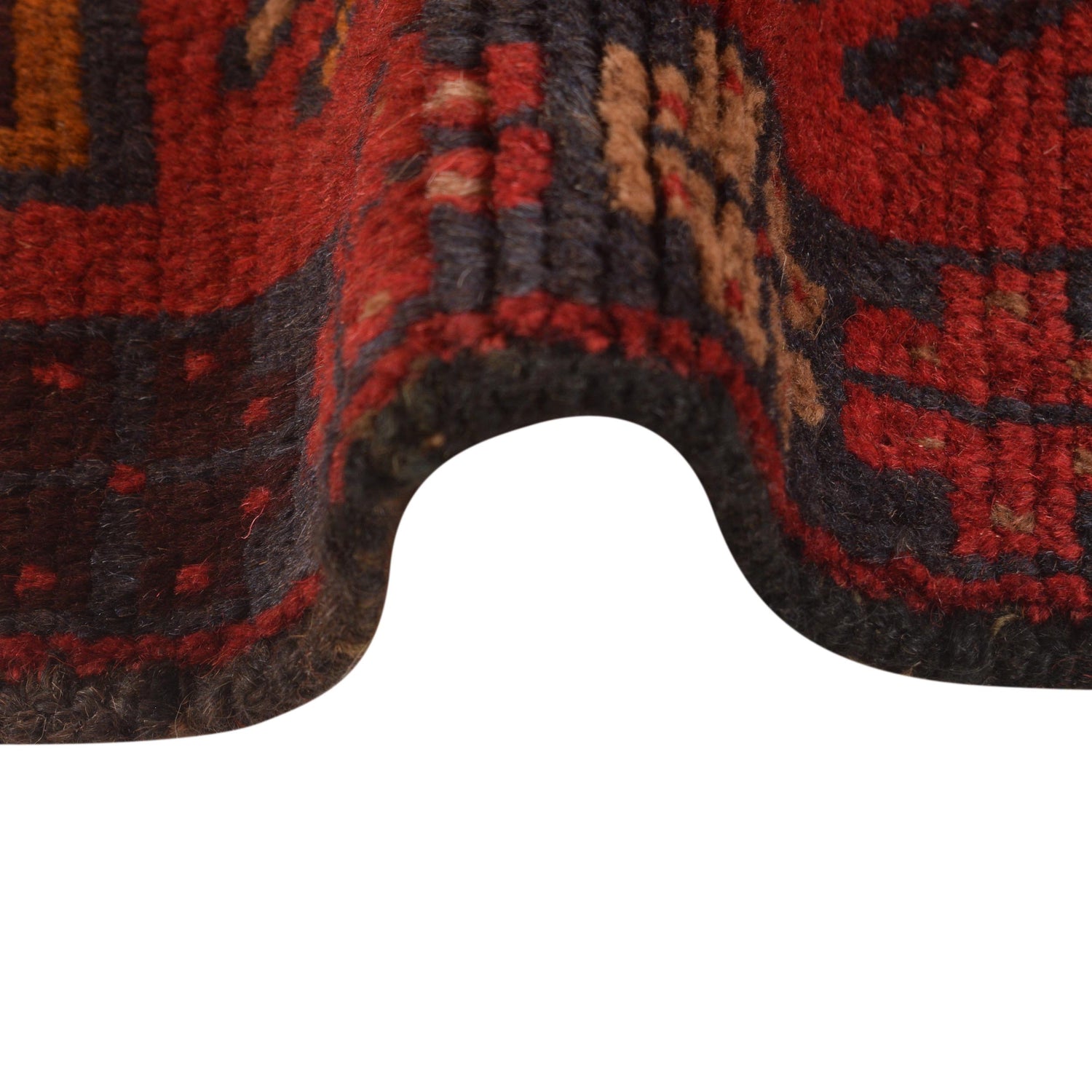Baluchi Rug Handmade Red Geometric 2x4 ft