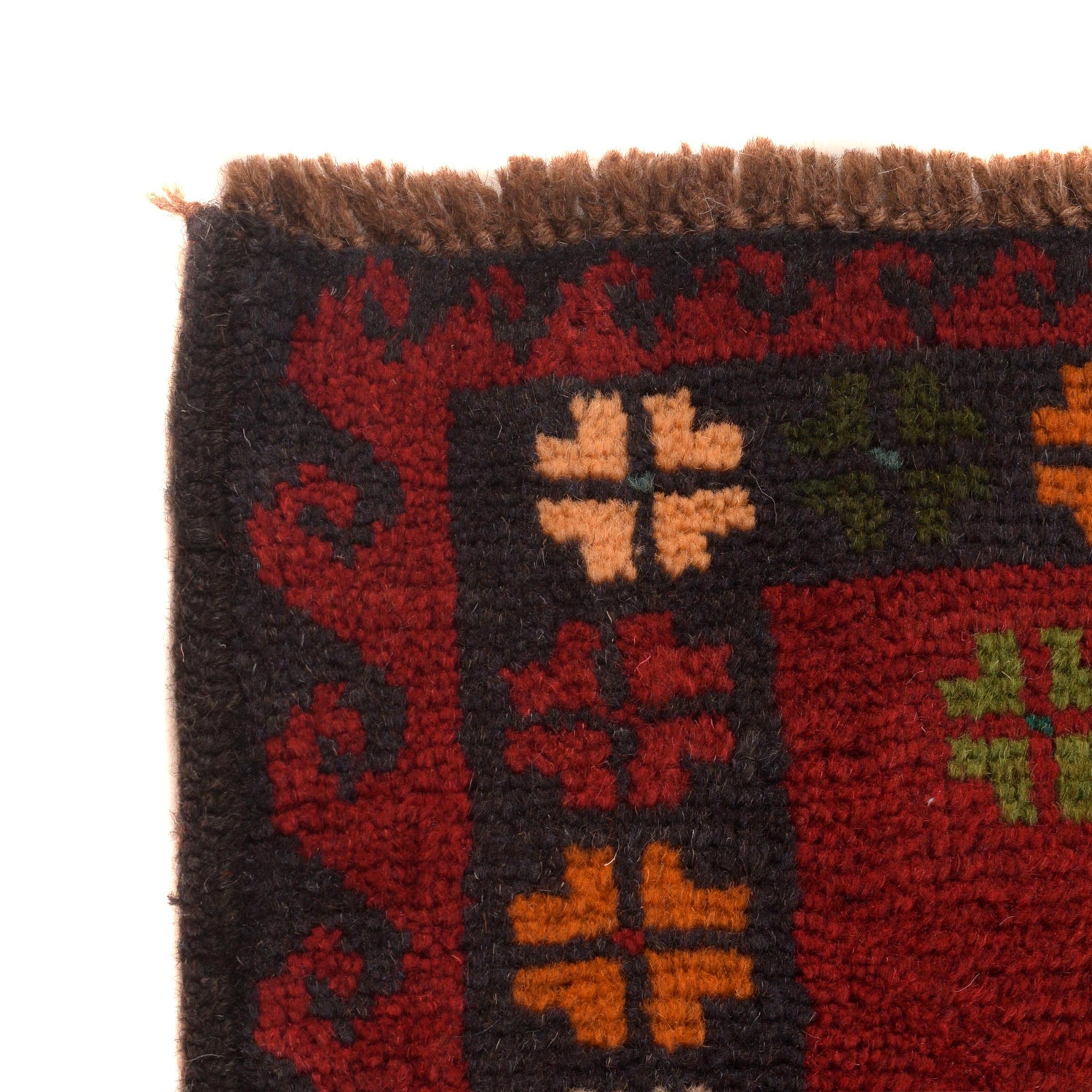 Baluchi Rug Handmade Red Geometric 3x5 ft