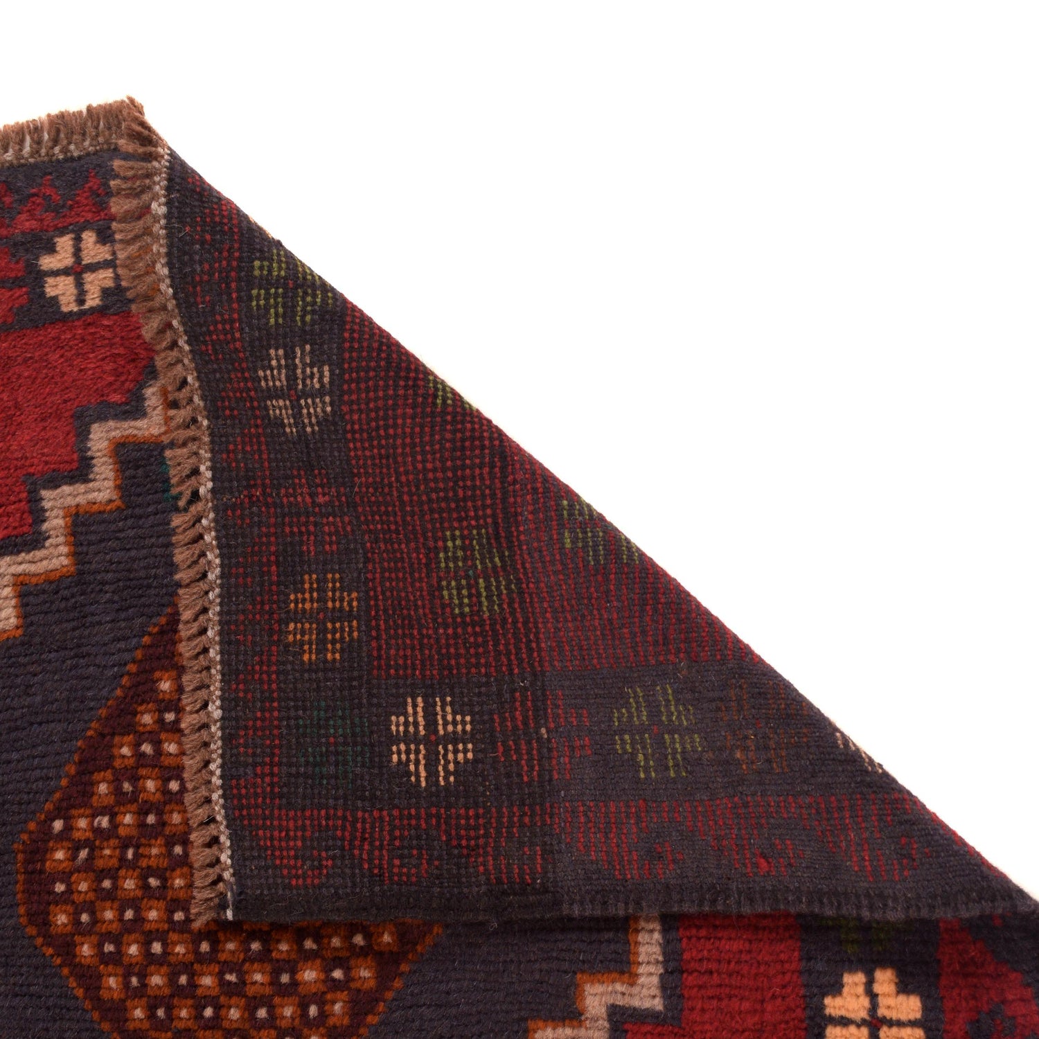 Baluchi Rug Handmade Red Geometric 3x5 ft