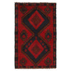 Baluchi Rug Handmade Red Geometric 3x5 ft