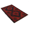 Baluchi Rug Handmade Red Geometric 3x5 ft