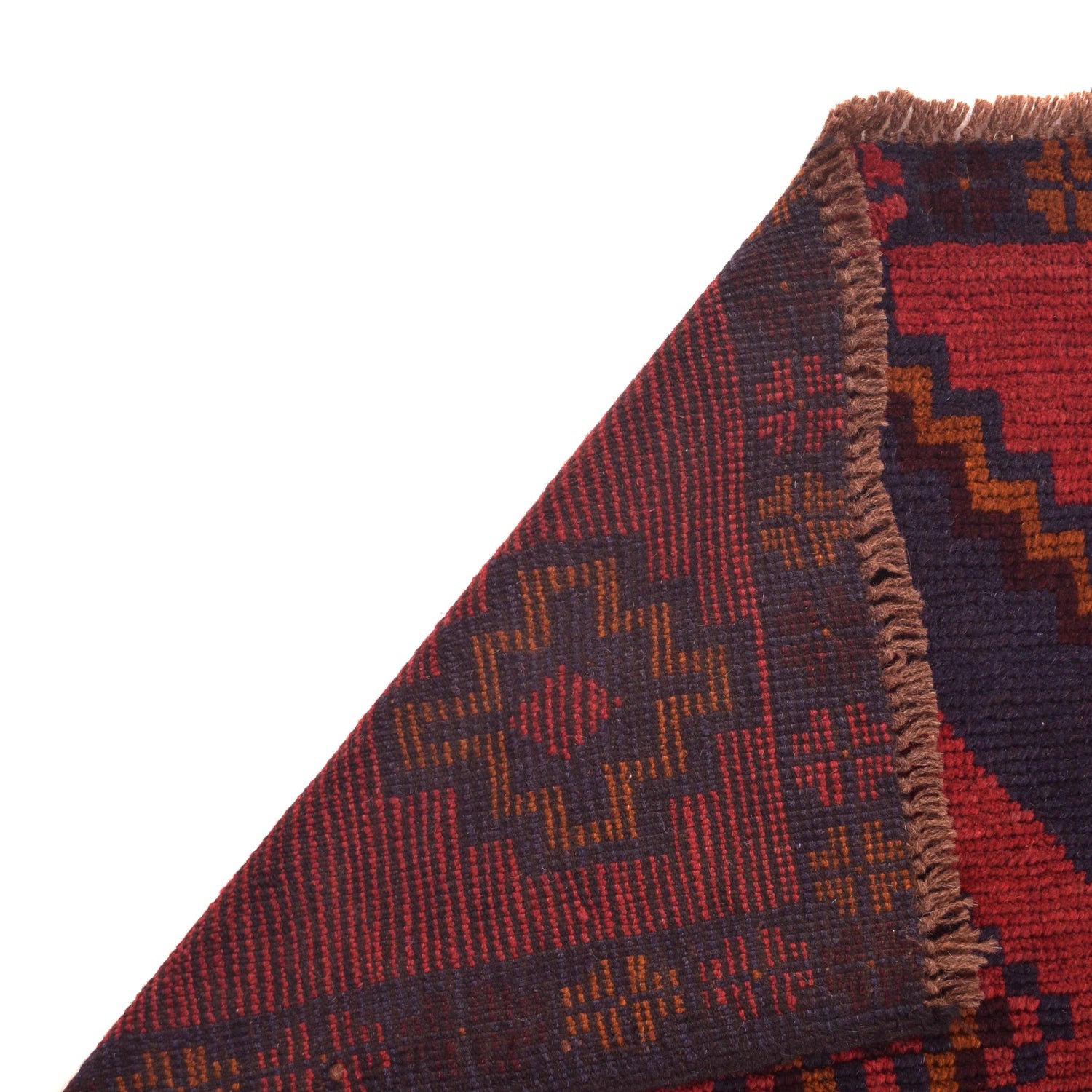 Baluchi Rug Handmade Red Geometric 3x5 ft