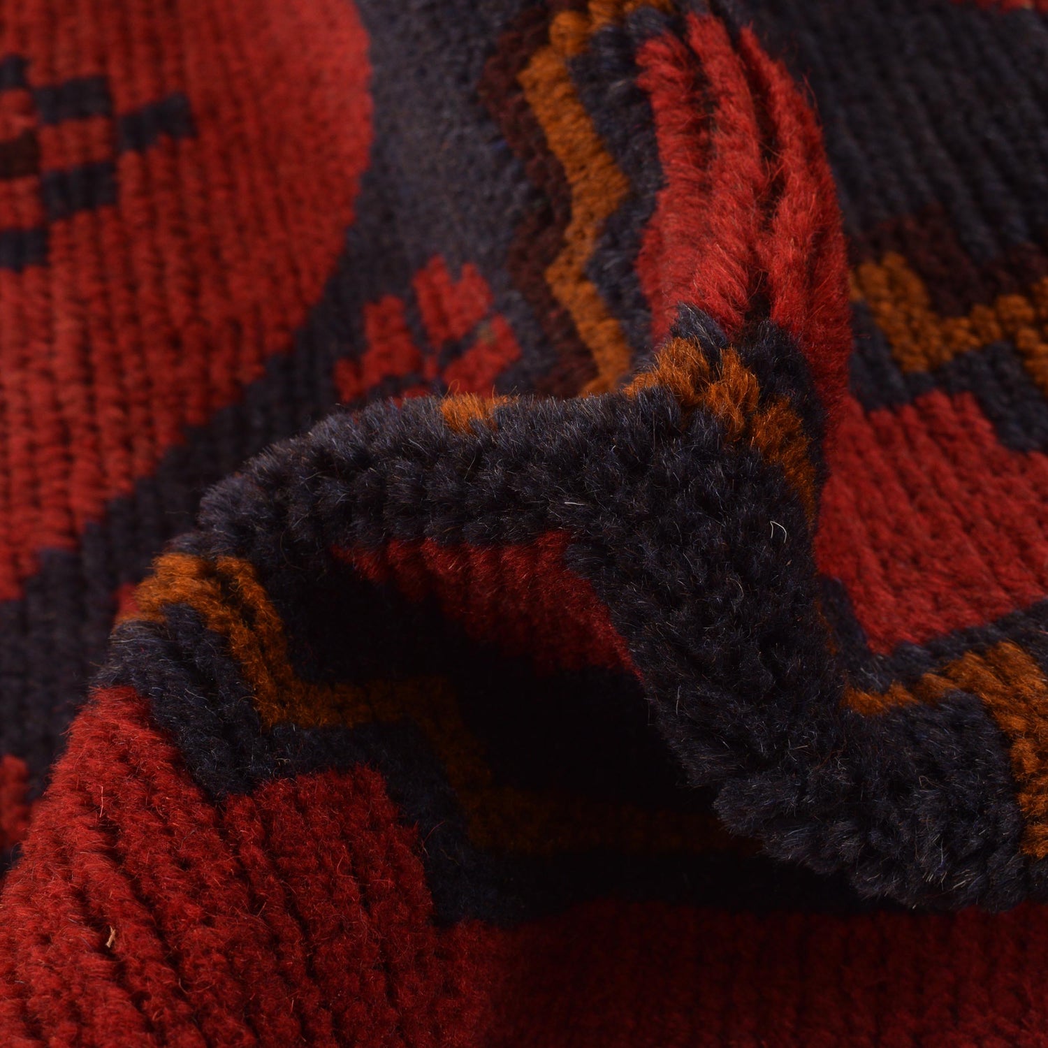 Baluchi Rug Handmade Red Geometric 3x5 ft