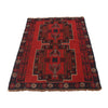 Baluchi Rug Handmade Red Geometric 2x4 ft