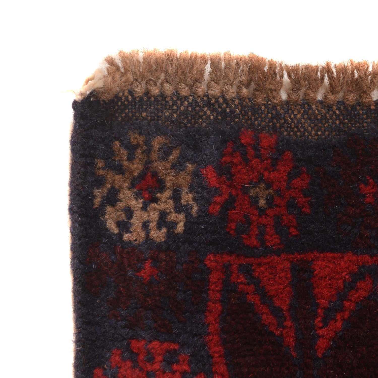 Baluchi Rug Handmade Red Geometric 2x4 ft