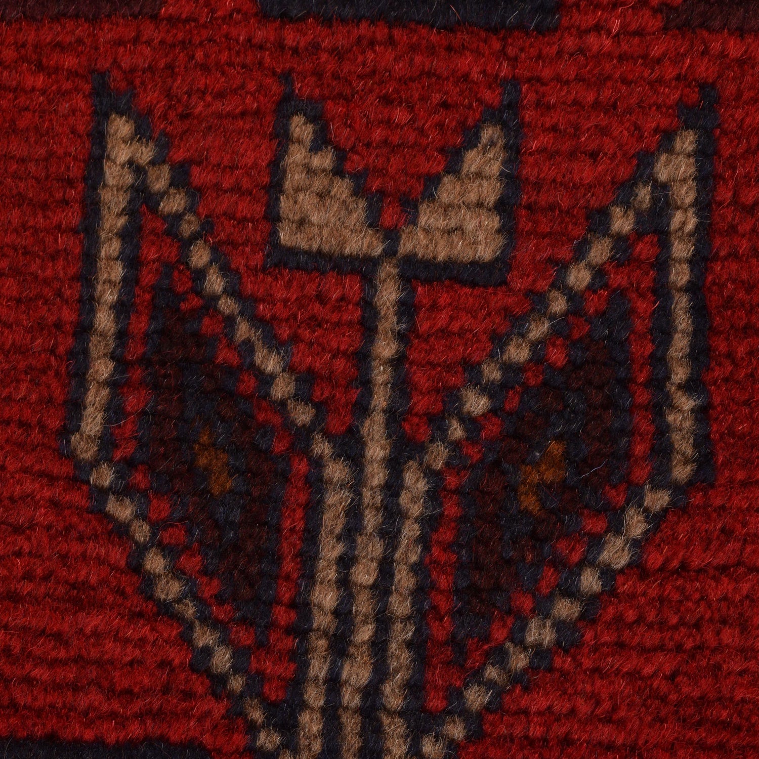 Baluchi Rug Handmade Red Geometric 2x4 ft