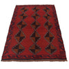 Baluchi Rug Handmade Red Geometric 3x5 ft