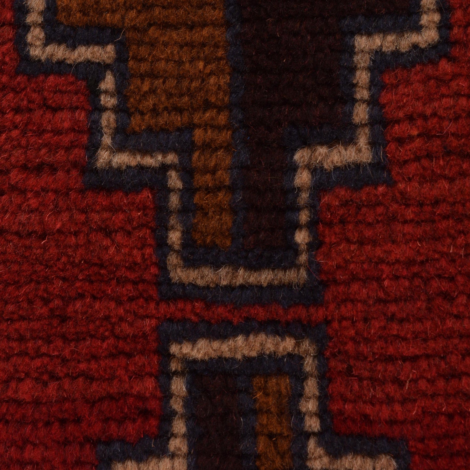Baluchi Rug Handmade Red Geometric 3x5 ft