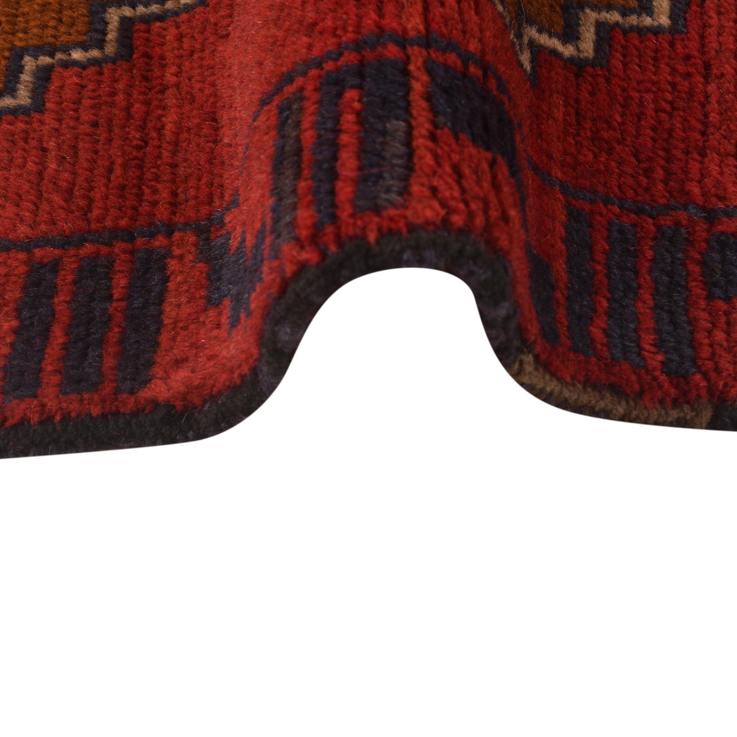 Baluchi Rug Handmade Red Geometric 3x5 ft