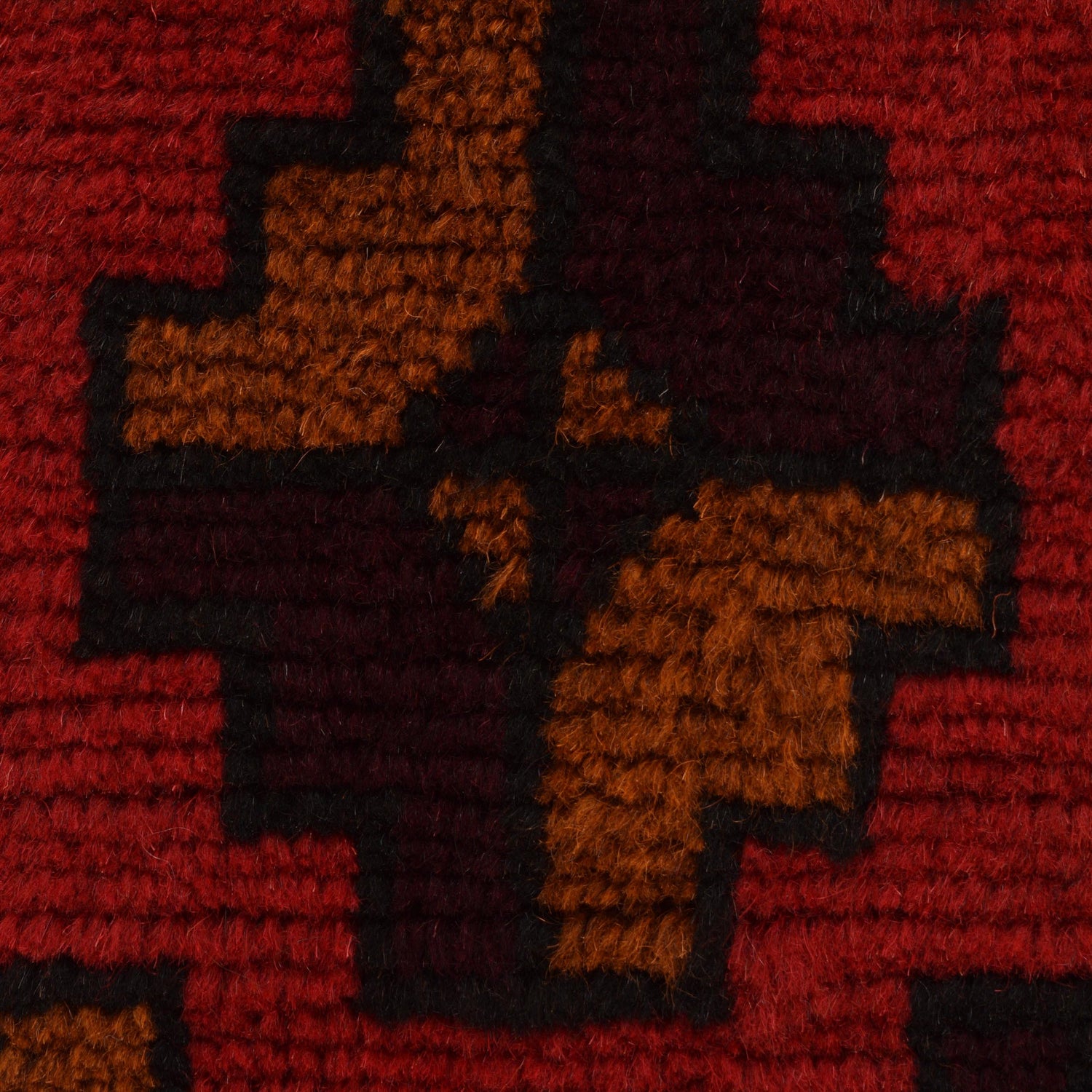 Baluchi Rug Handmade Red Geometric 2x4 ft