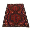 Baluchi Rug Handmade Red Geometric 3x5 ft