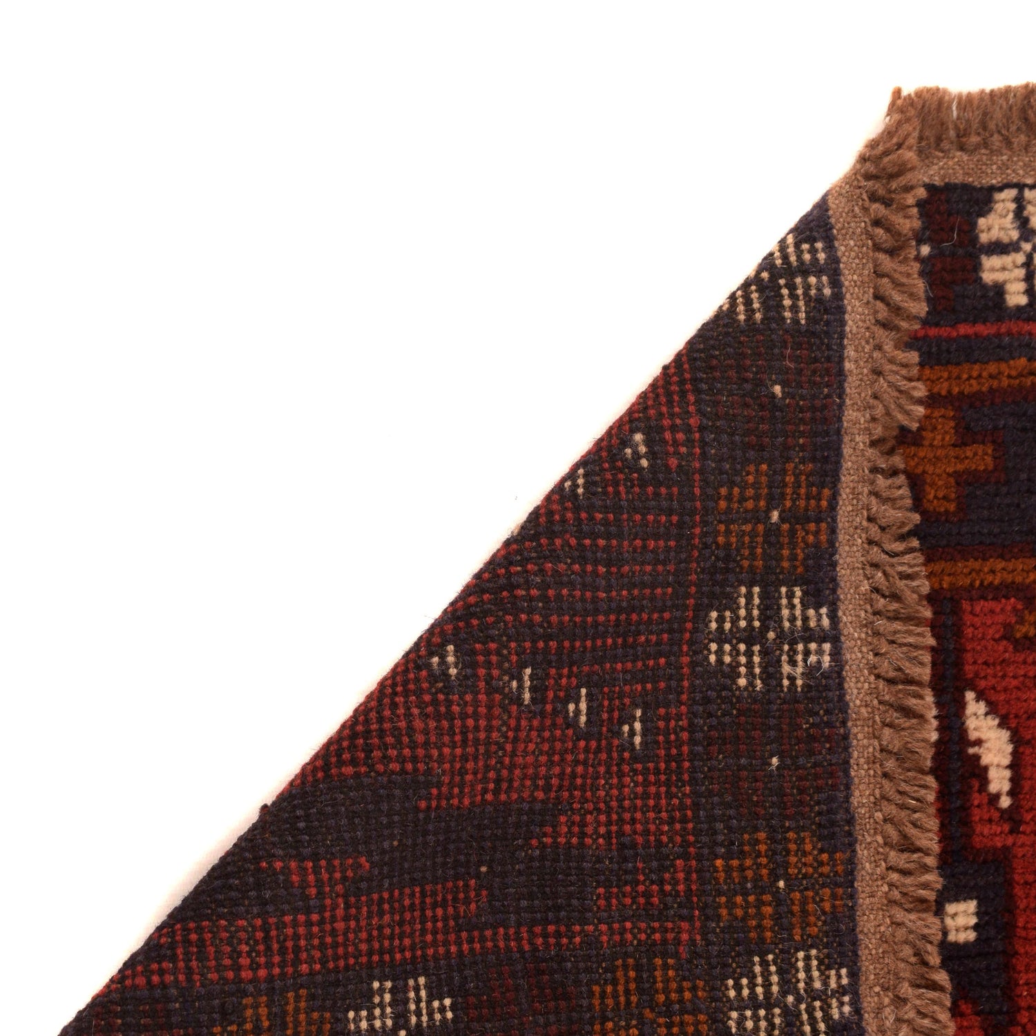Baluchi Rug Handmade Red Geometric 3x5 ft