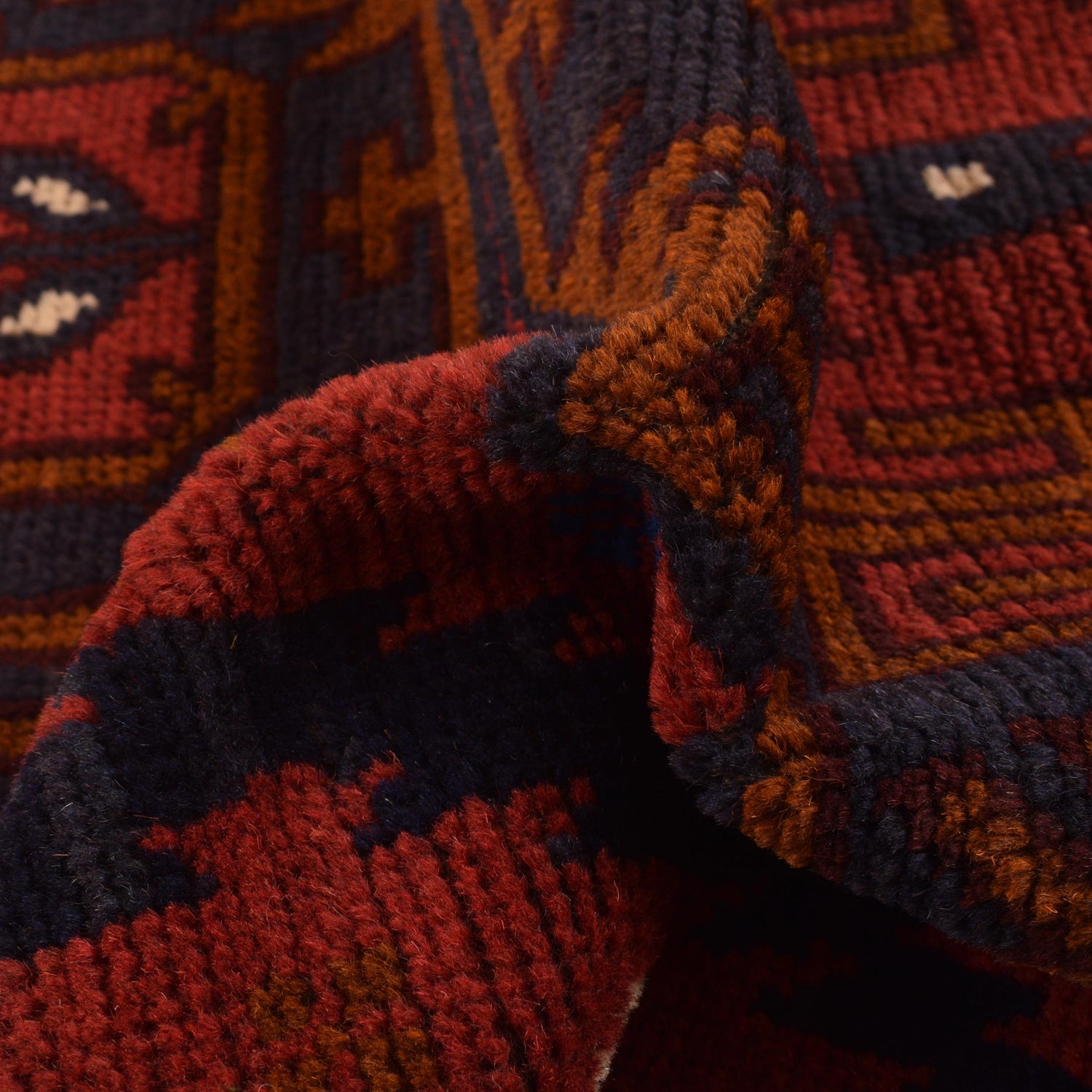 Baluchi Rug Handmade Red Geometric 3x5 ft