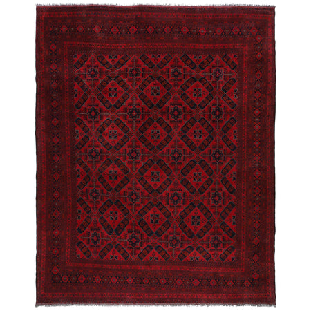 Khal Mohammadi Rug Handmade Red 10x13 ft