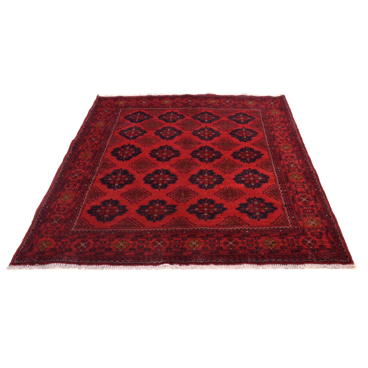 Khal Mohammadi Rug Handmade Red 4x7 ft