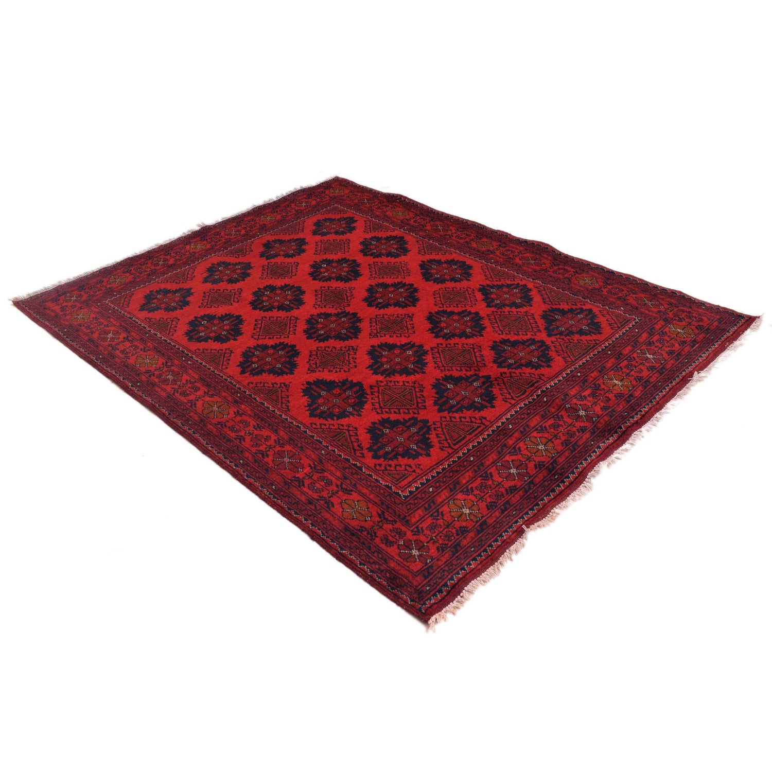 Khal Mohammadi Rug Handmade Red 4x7 ft